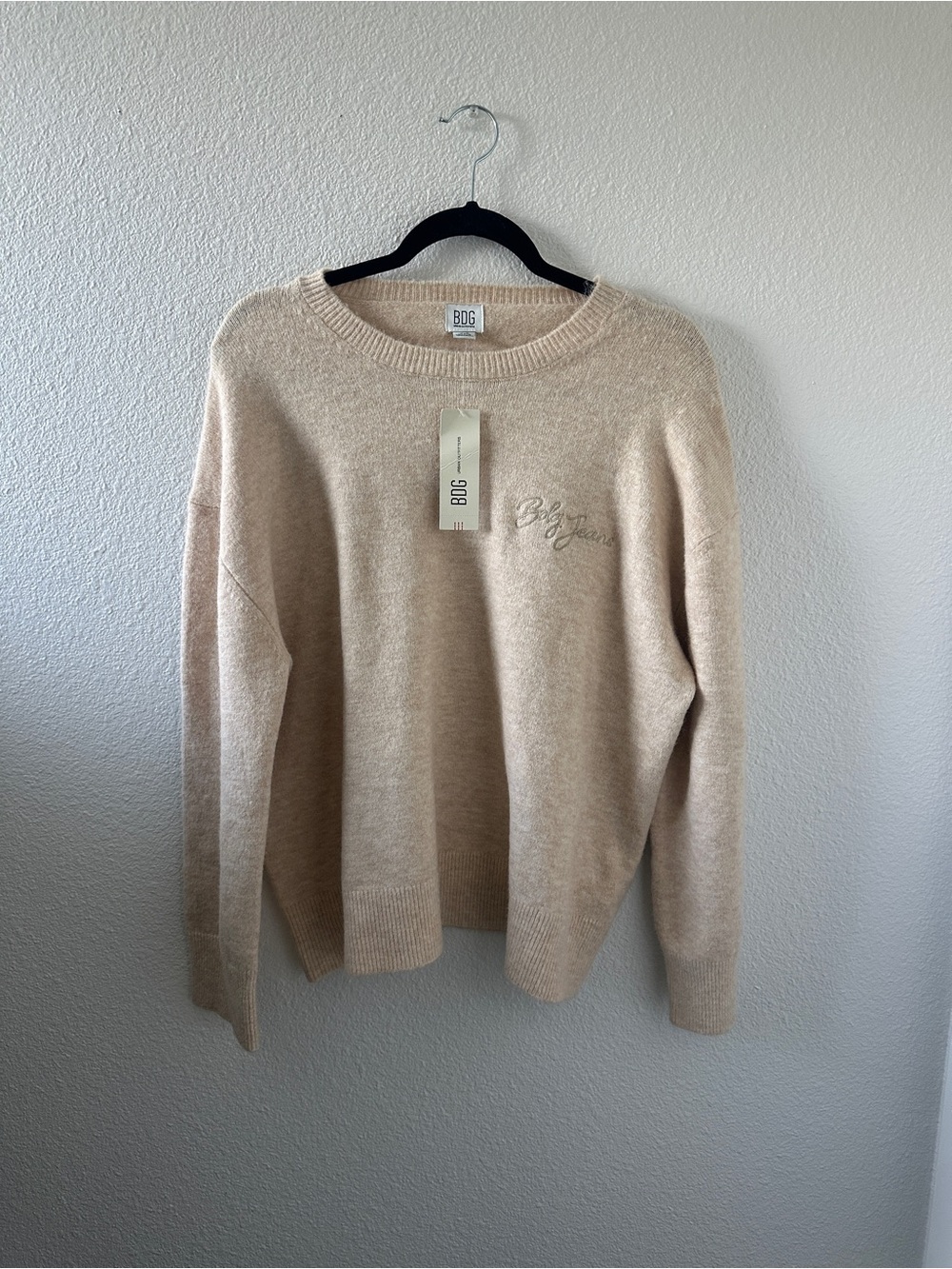 BDG Women’s Crewneck Sweater in Beige